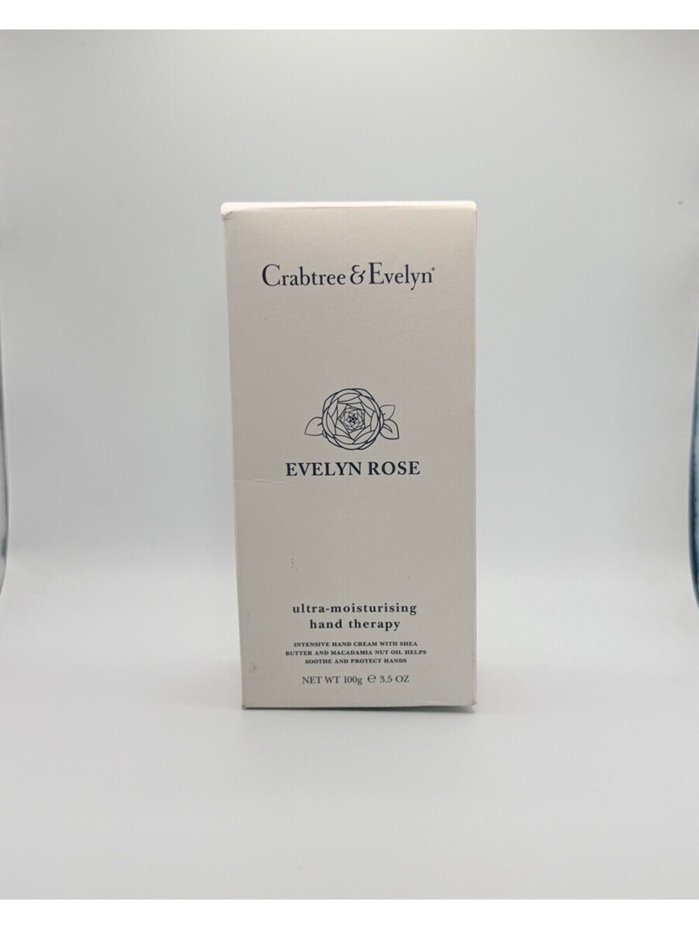Crabtree & Evelyn Evelyn Rose Hand Therapy Cream Full Size 3.5oz 100g New
